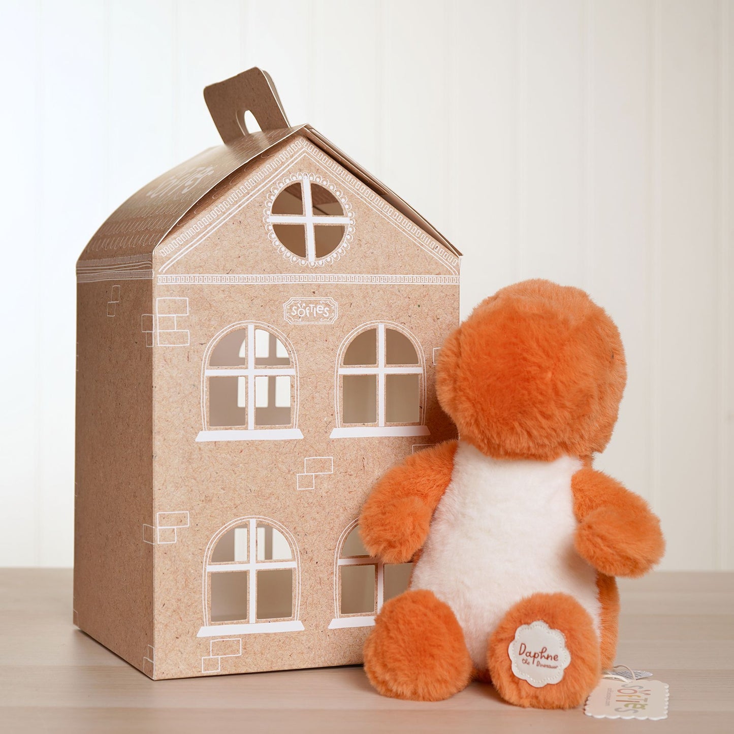 Daphne The Plush Sitting Orange Dinosaur