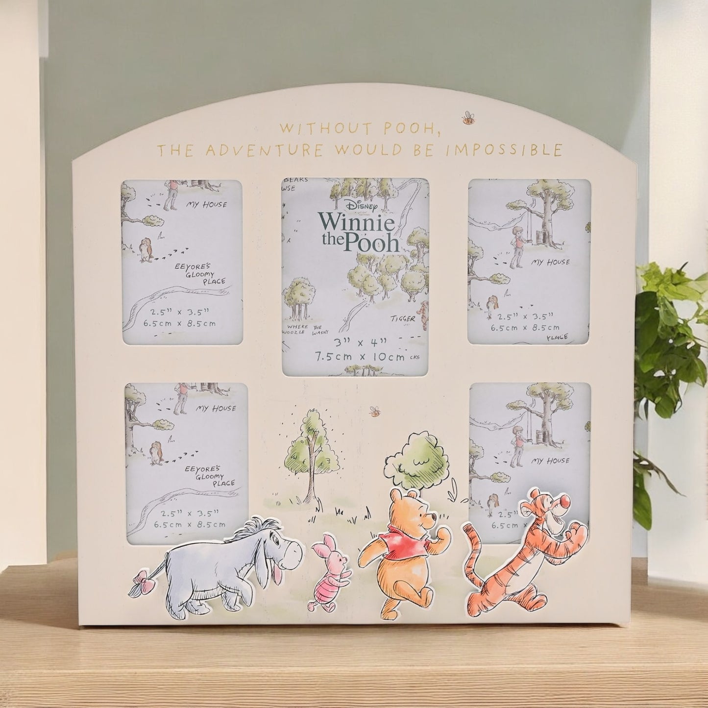 Disney Winnie The Pooh 'Without Pooh' Multi-Aperture Photo Frame
