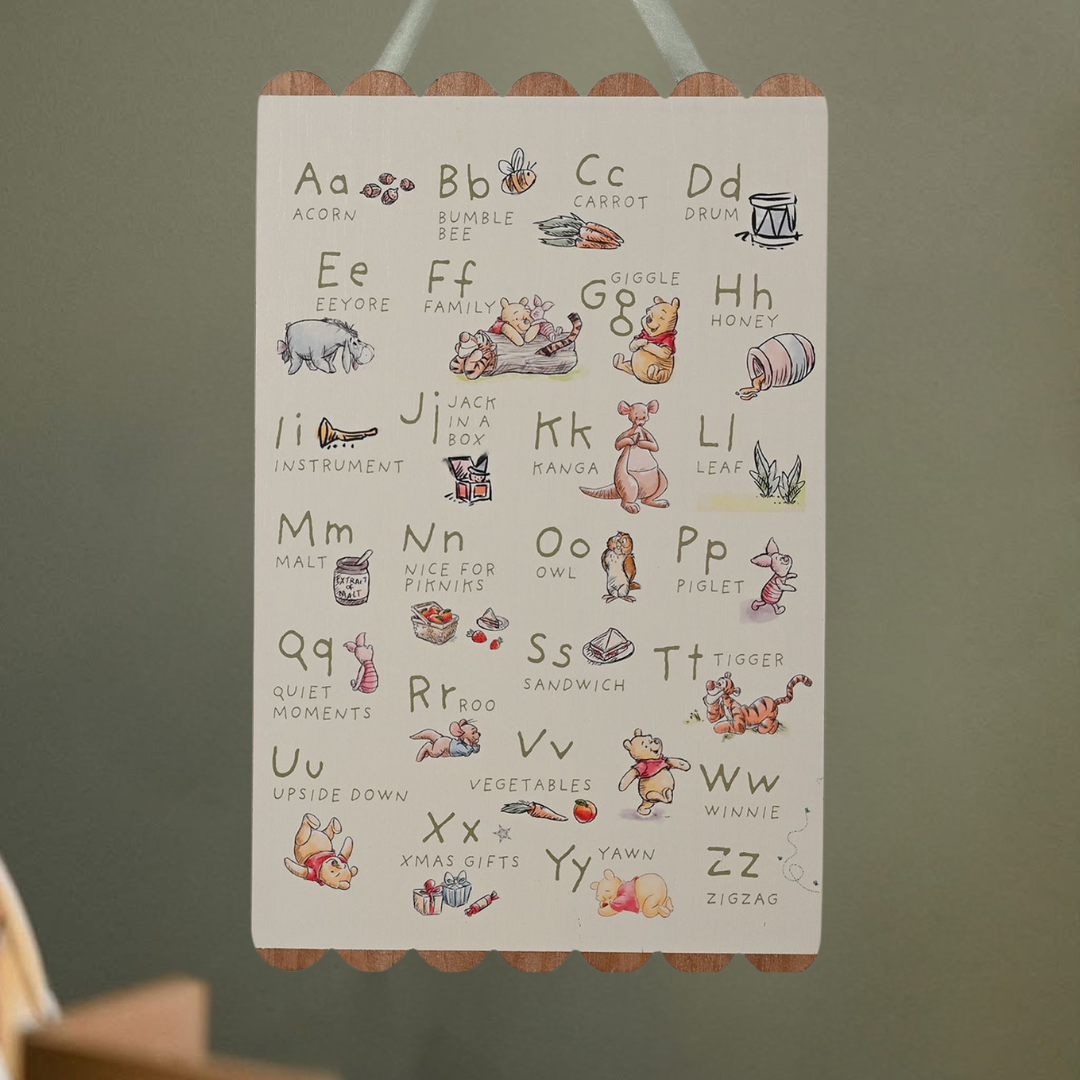 Disney Winnie The Pooh Wooden Hanging Alphabet Plaque