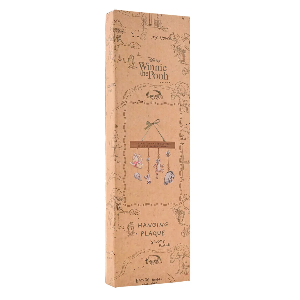 Disney Winnie The Pooh Wooden Hanging 'Let's Sit For a Bit' Plaque