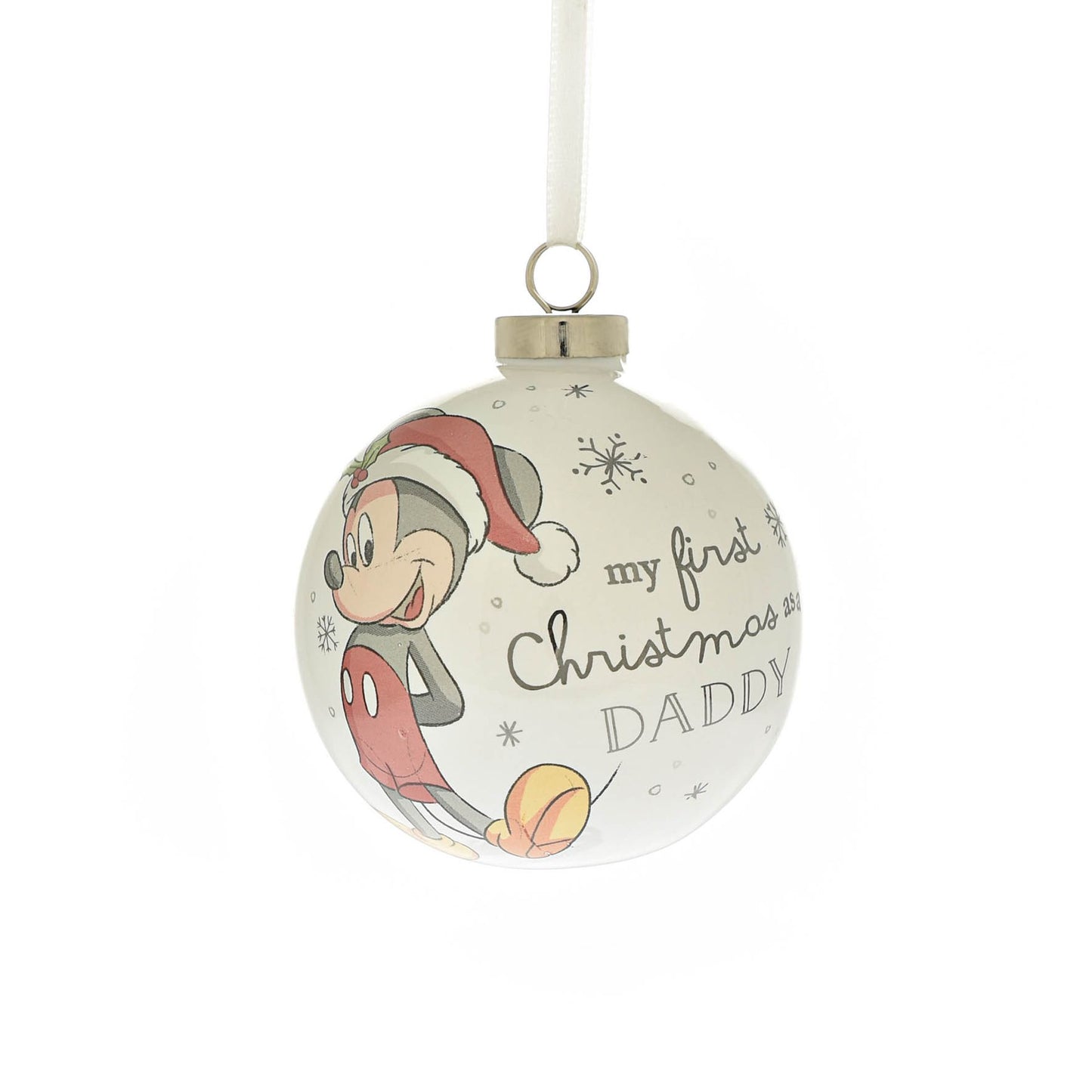 Disney’s Mickey Mouse ‘My First Christmas As A Daddy’ Ceramic Bauble