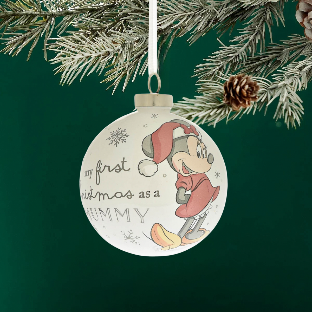 Disney’s Minnie Mouse ‘My First Christmas As A Mummy’ Ceramic Bauble