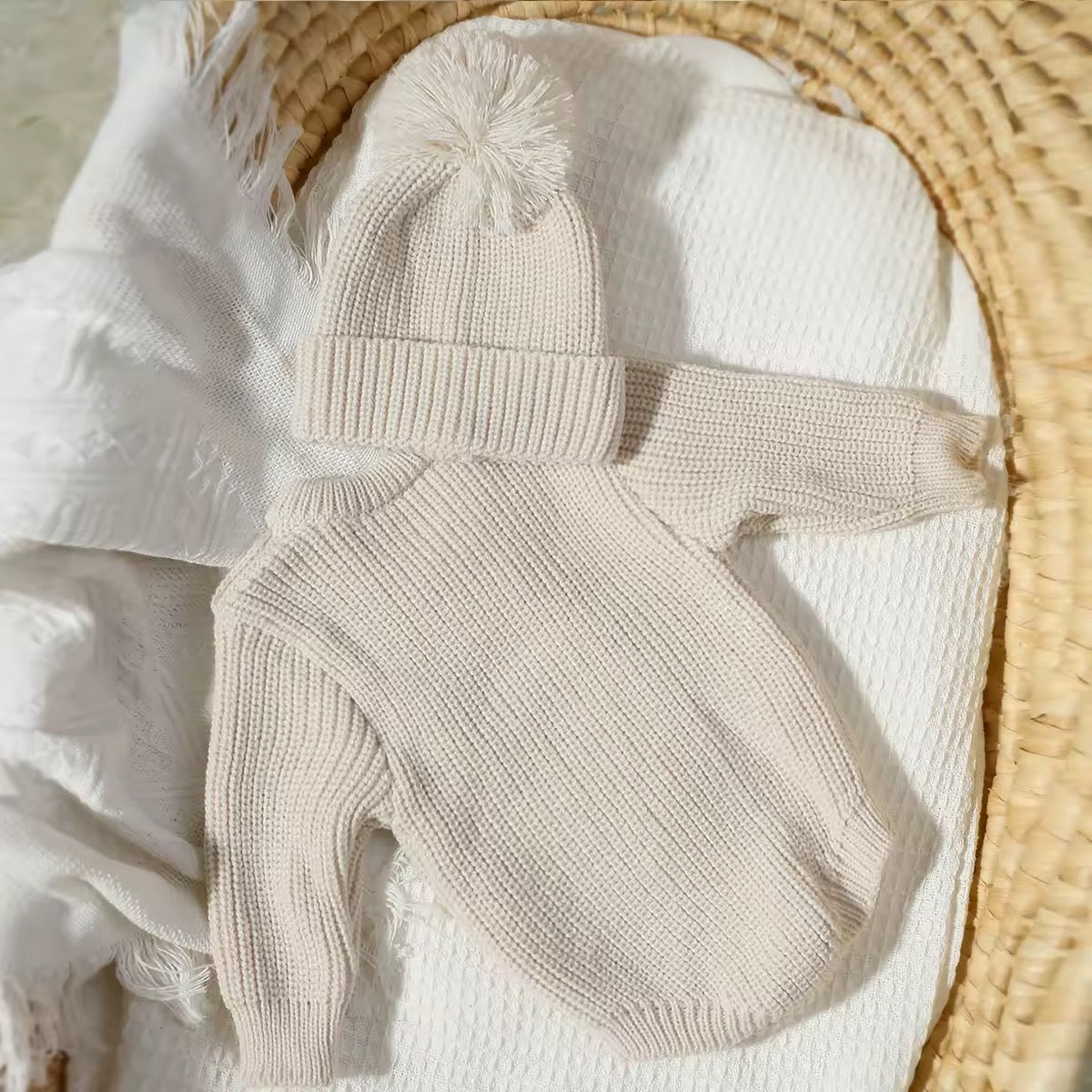 ‘Hello World’ Knitted Romper & Hat Set