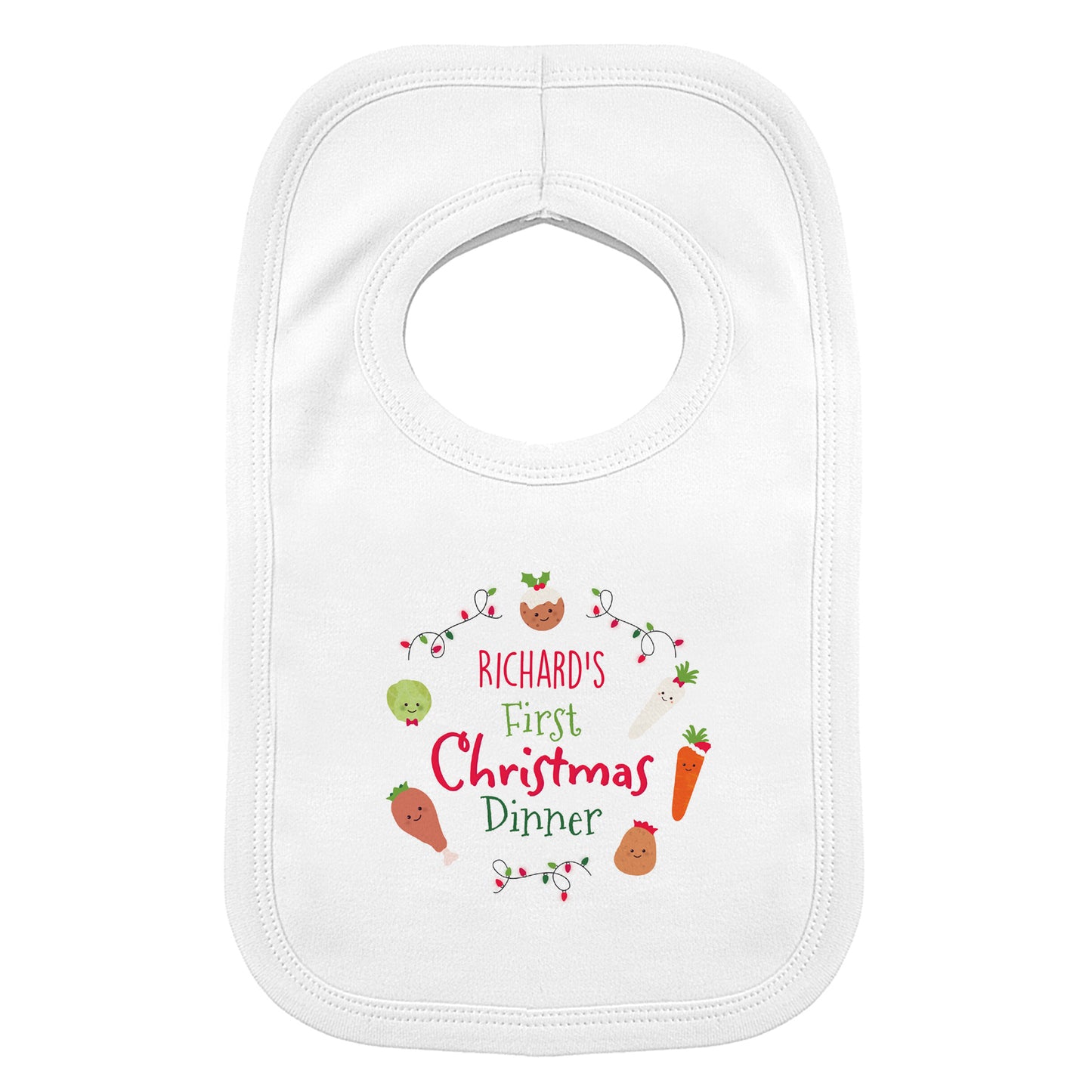 Personalised ‘First Christmas Dinner’ Bib