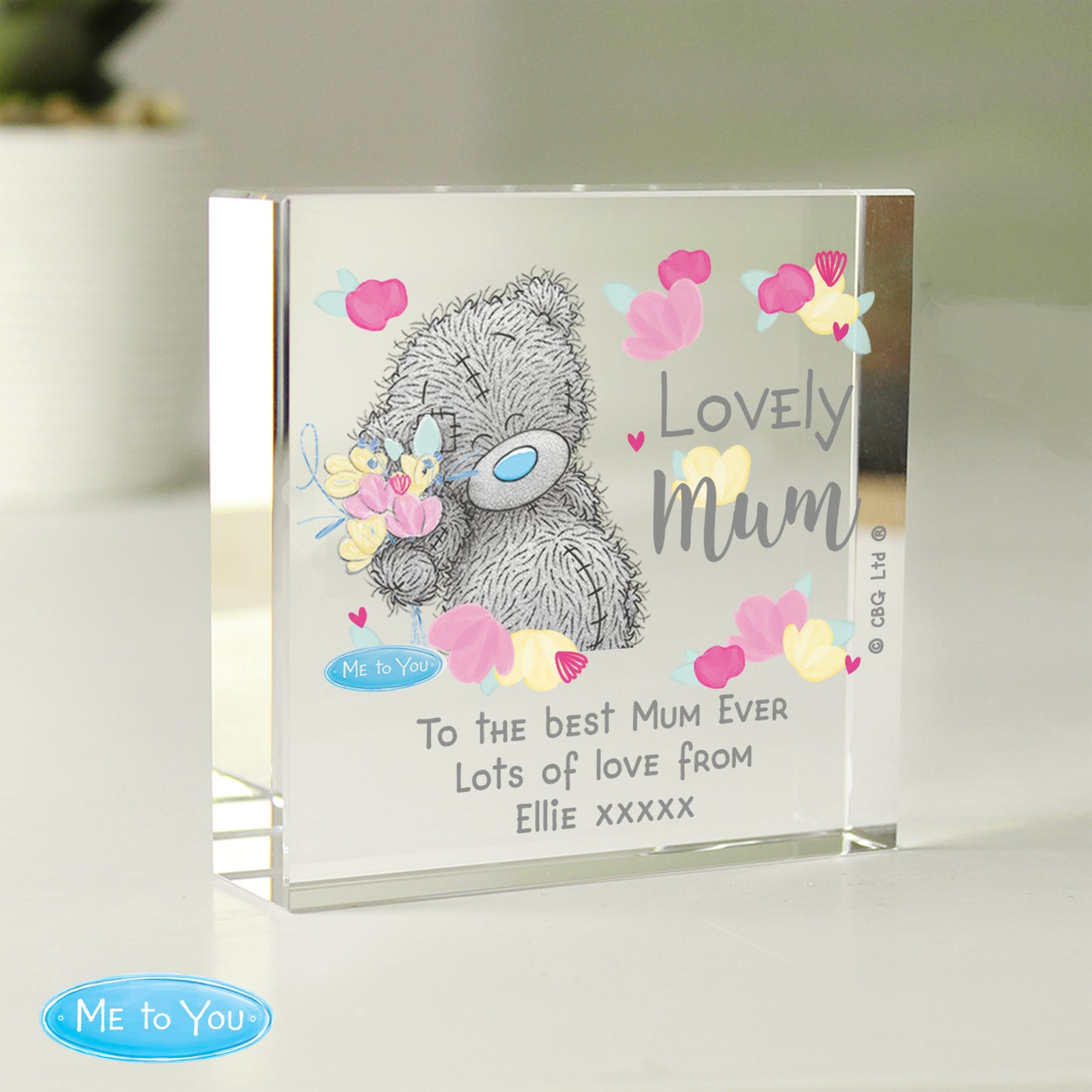 Personalised Me to You ‘Lovely Mum’ Crystal Token