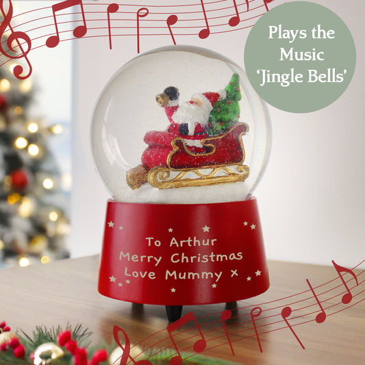 Personalised ‘Jingle Bells’ Musical Santa Globe