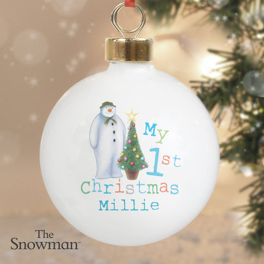 Personalised The Snowman ‘My 1st Christmas’ Bauble