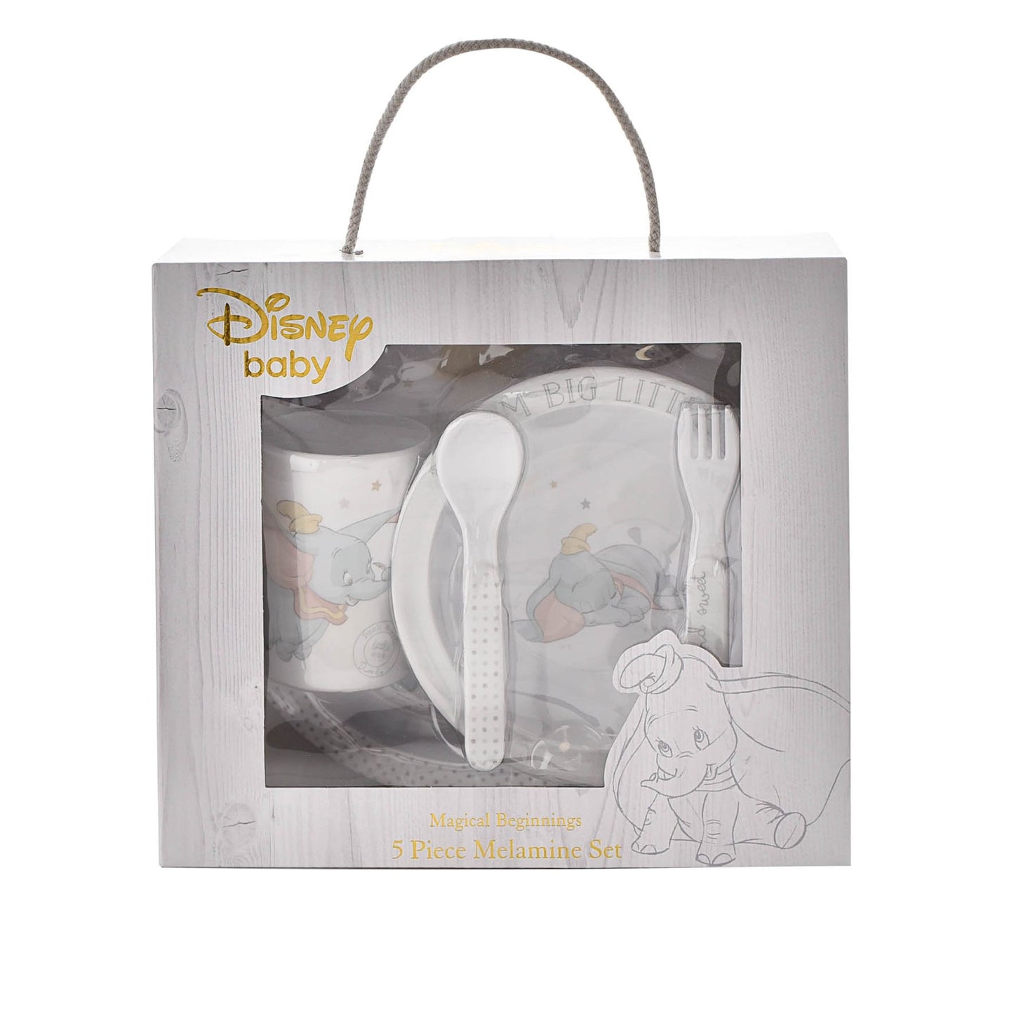 Disney Dumbo 5-Piece Melamine Crockery Set Packaging