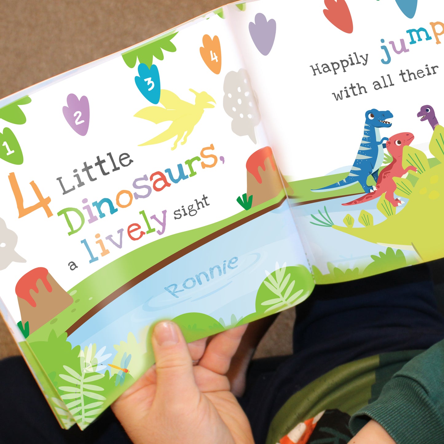 Personalised Dinosaur Book & Stacking Toy