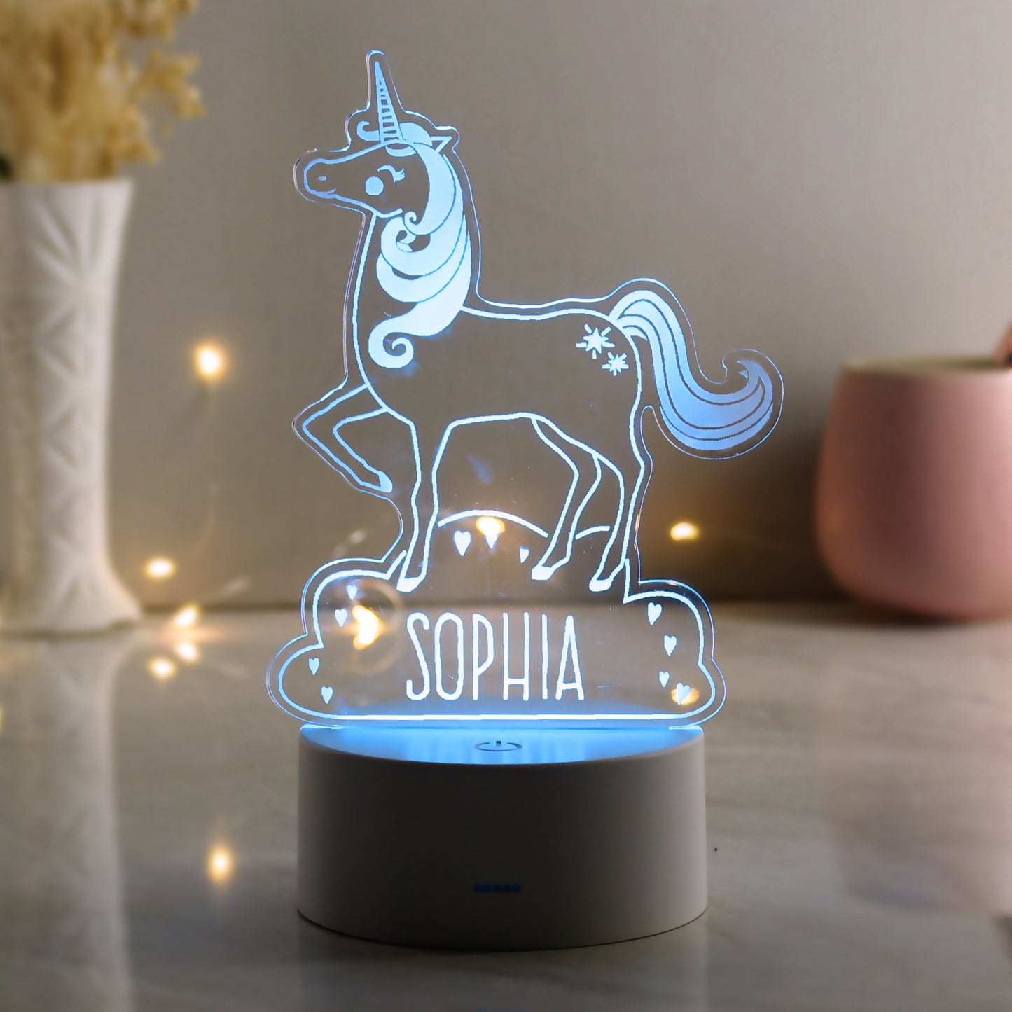 Personalised Unicorn LED Colour Changing Night Light