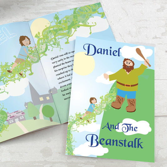 Personalised Jack and the Beanstalk Story Book Front and Middle