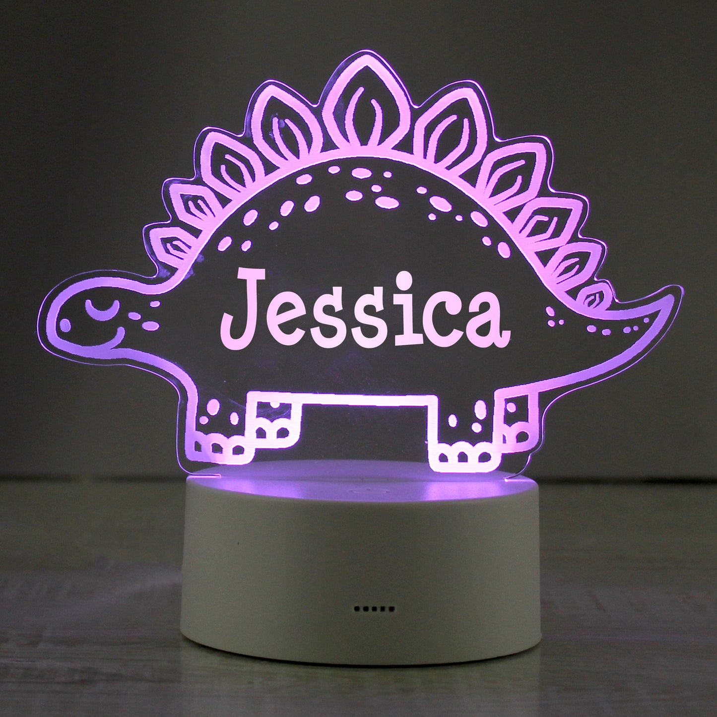 Personalised Dinosaur LED Colour Changing Night Light