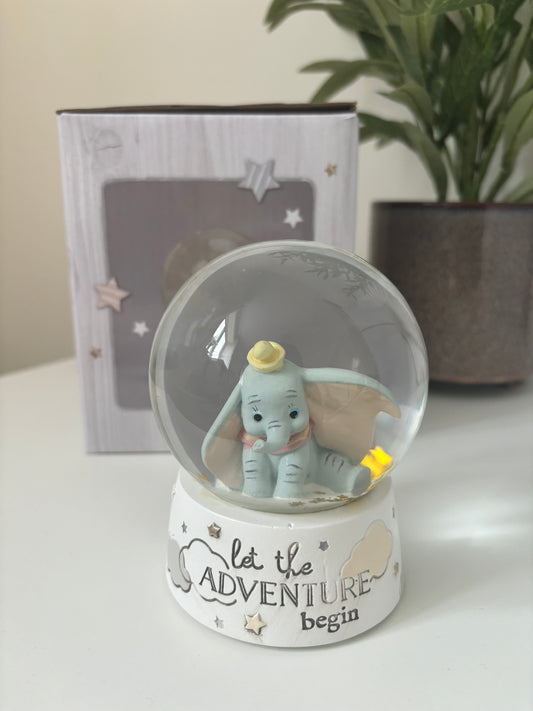 DAMAGED Disney Magical Beginnings Dumbo Snow Globe