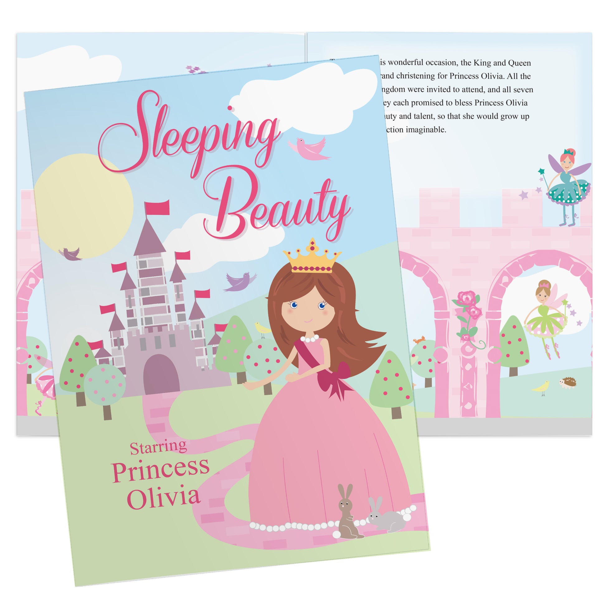 Personalised Sleeping Beauty Story Book Front 