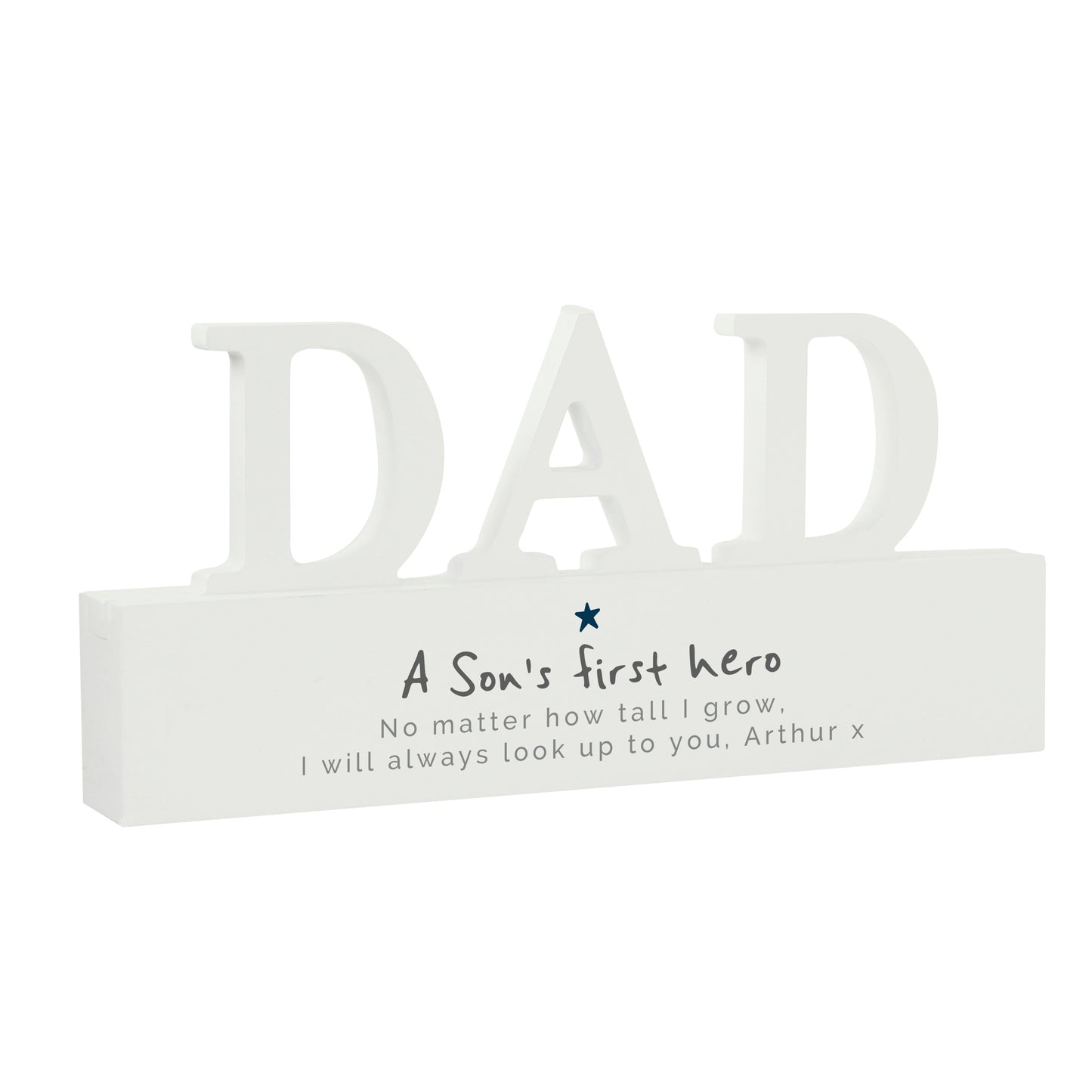 Personalised A Sons First Hero Wooden Dad Ornament