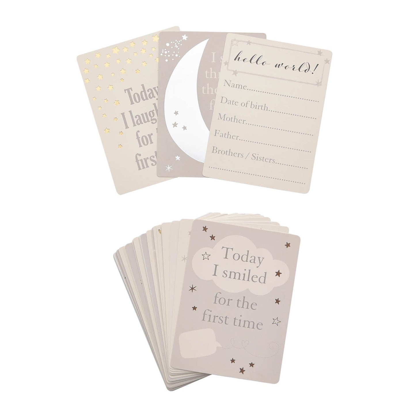 Bambino Little Star Baby Milestone Cards with Foil