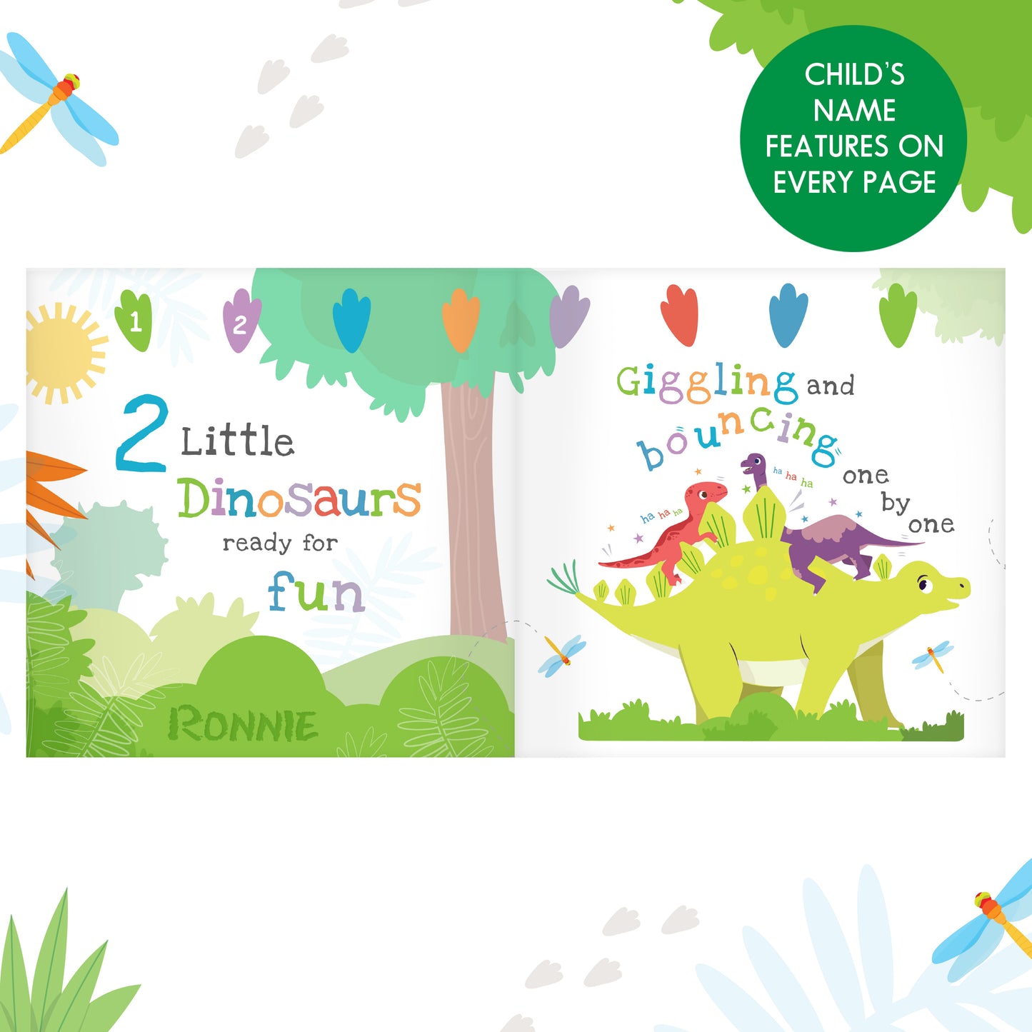 Personalised Dinosaur Book & Stacking Toy