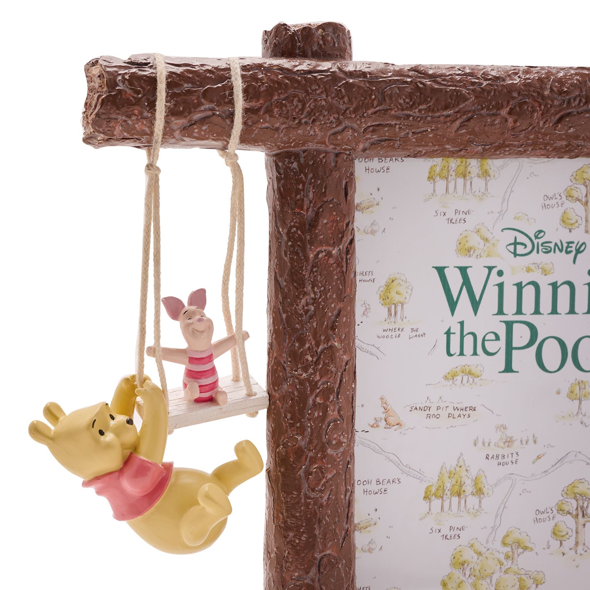 Disney Winnie The Pooh & Piglet Swing Photo Frame Figurines 