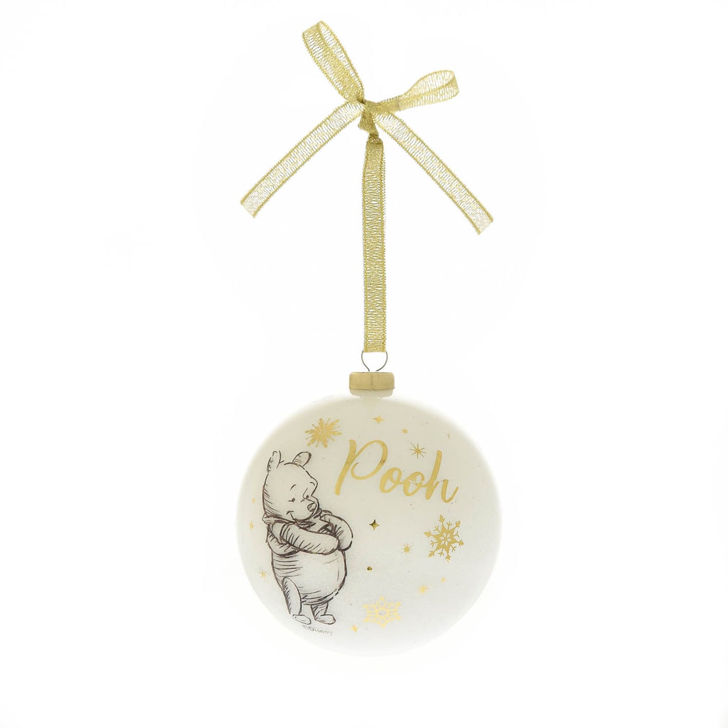 Disney Set Of 8 Winnie The Pooh Glitter Baubles