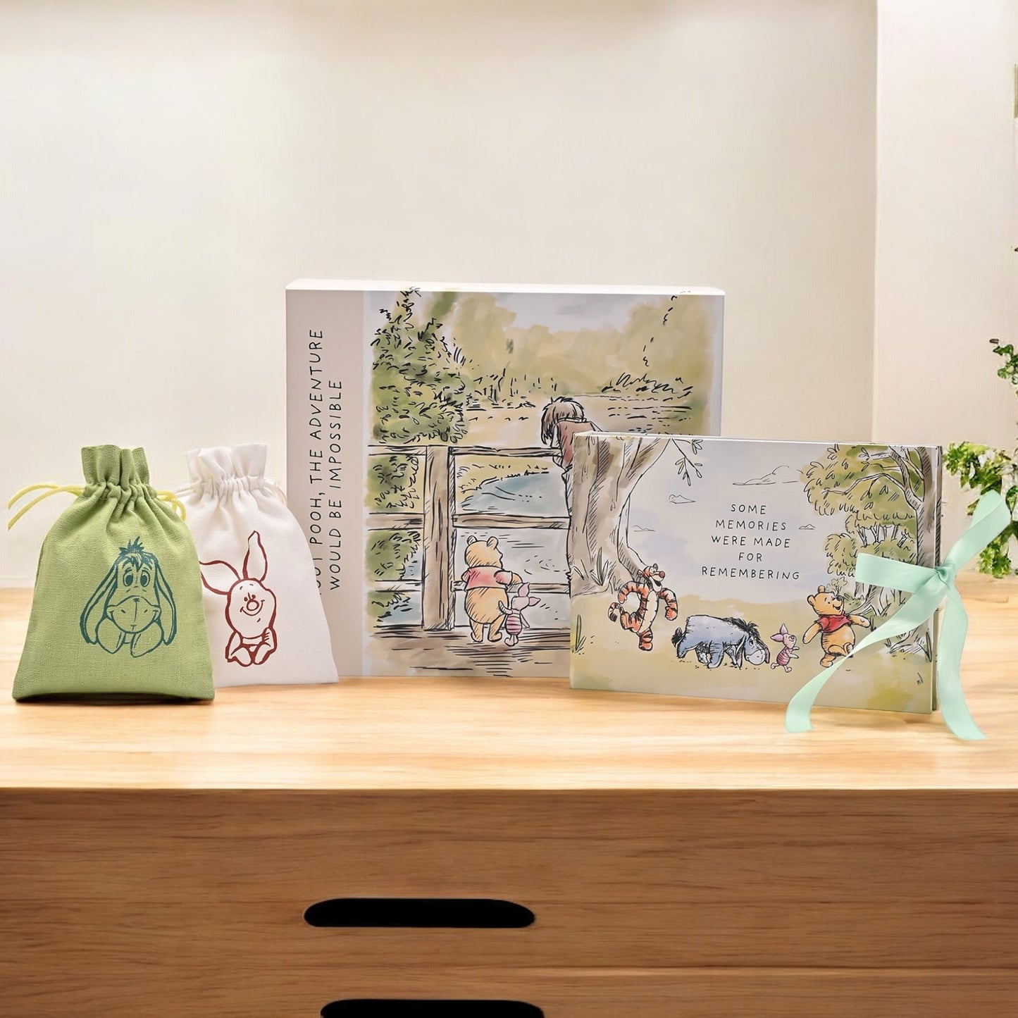 Disney Winnie The Pooh Keepsake Box with Photo Album & Organza Bags