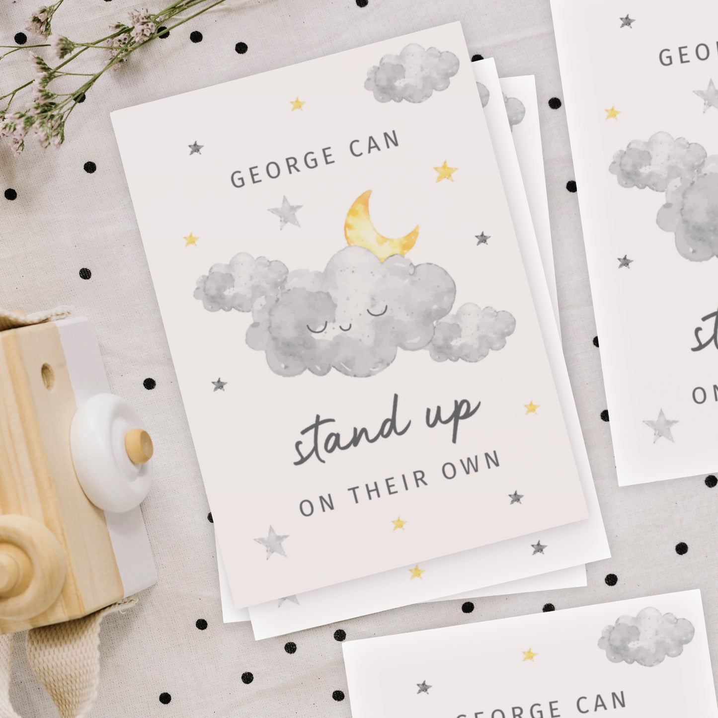 Personalised Cloud Baby Milestone Cards