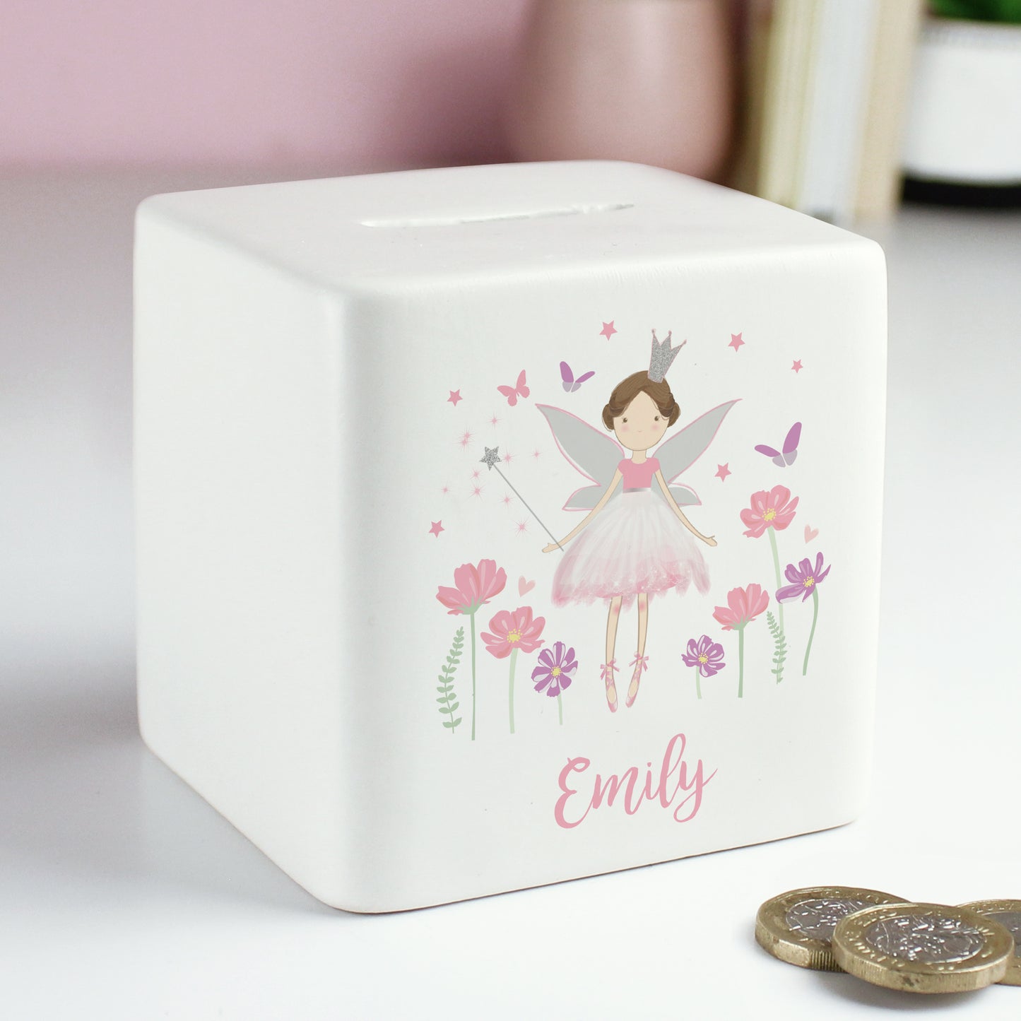 Personalised Fairy Princess Ceramic Money Box