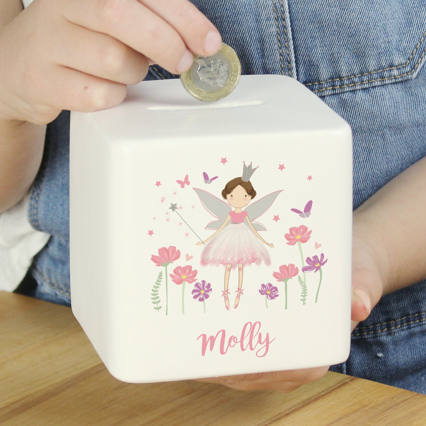 Personalised Fairy Princess Ceramic Money Box