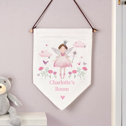Personalised Fairy Princess Wall Art Banner