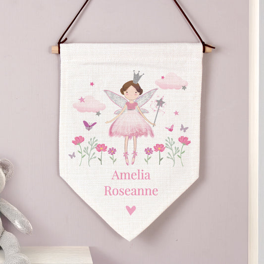 Personalised Fairy Princess Wall Art Banner