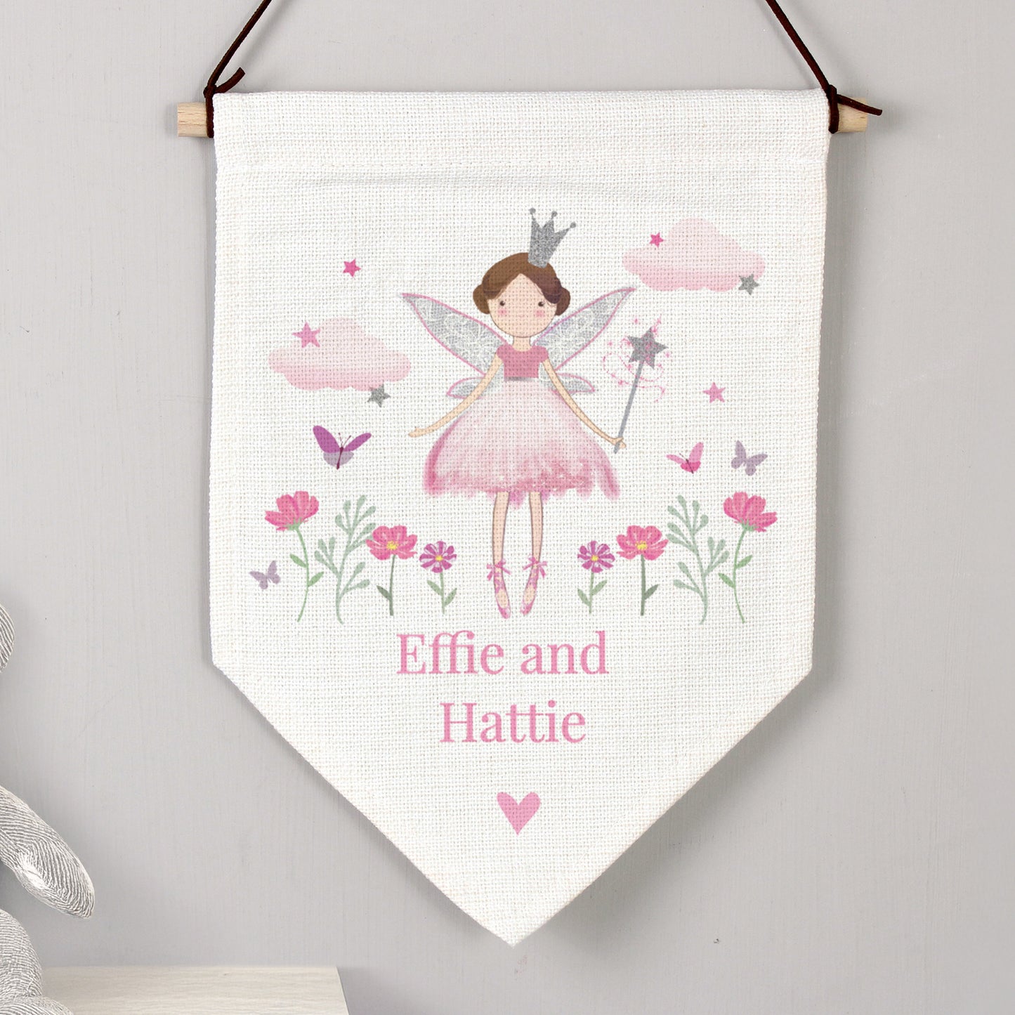 Personalised Fairy Princess Wall Art Banner