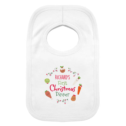 Personalised ‘First Christmas Dinner’ Bib