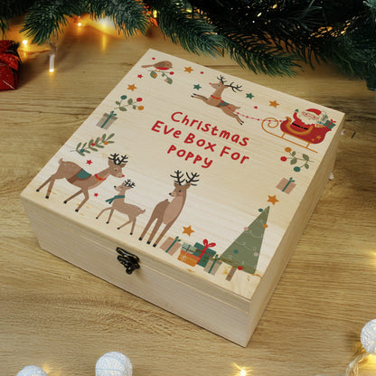 Personalised Santa & Reindeer Christmas Eve Box