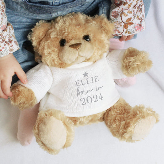 Personalised 'Born In' Teddy Bear