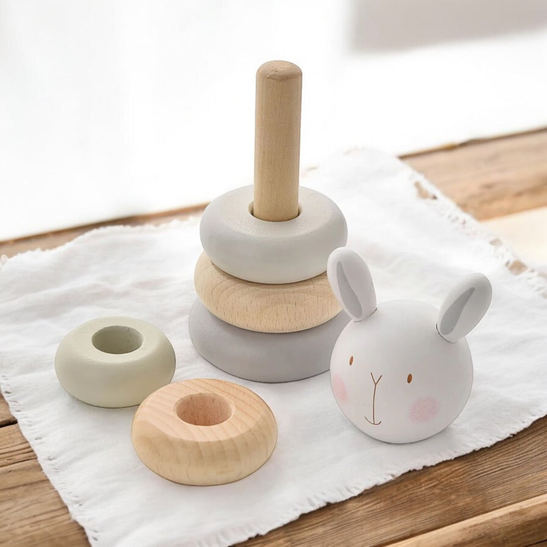 Rabbit Wooden Stackable Toy