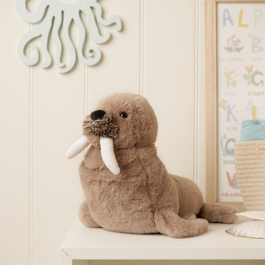 Walter The Plush Brown Walrus Glow In The Dark Teeth