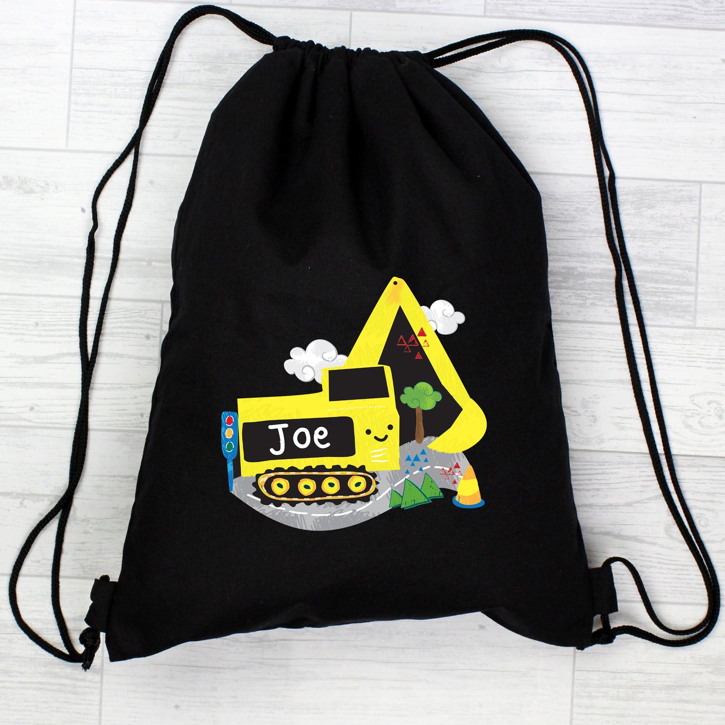 Personalised Digger Black Kit Bag