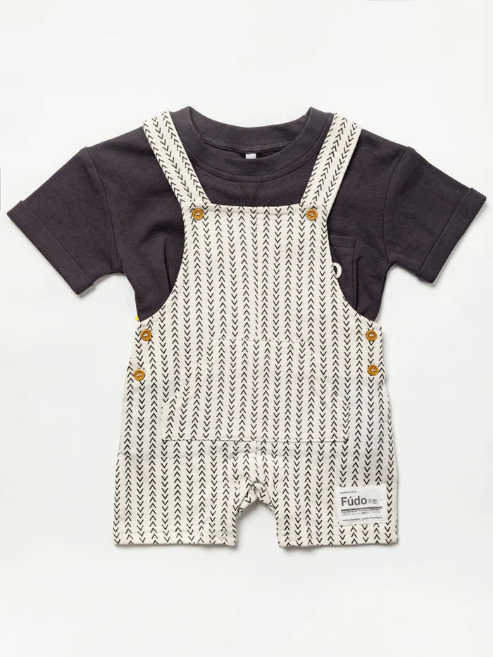 Striped Arrows Dungaree Set