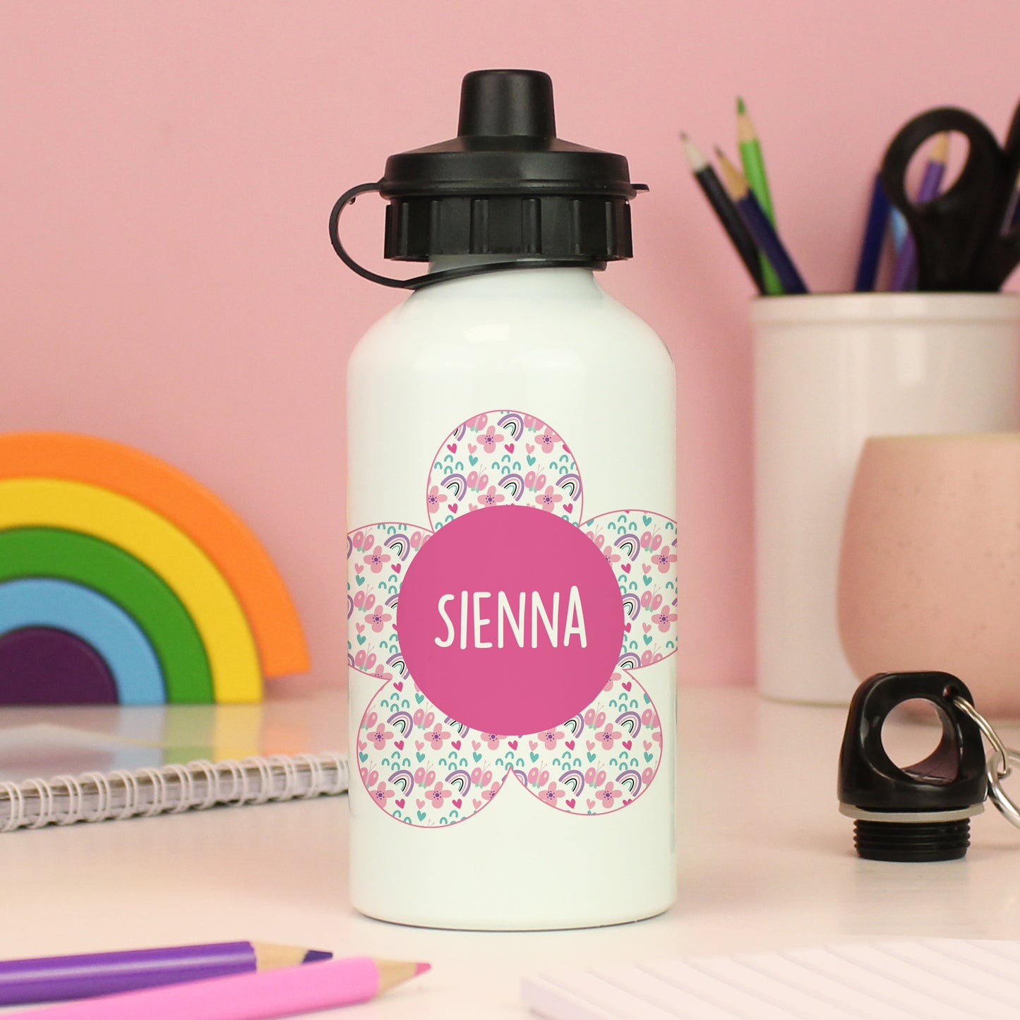 Personalised Flower Drinks Bottle