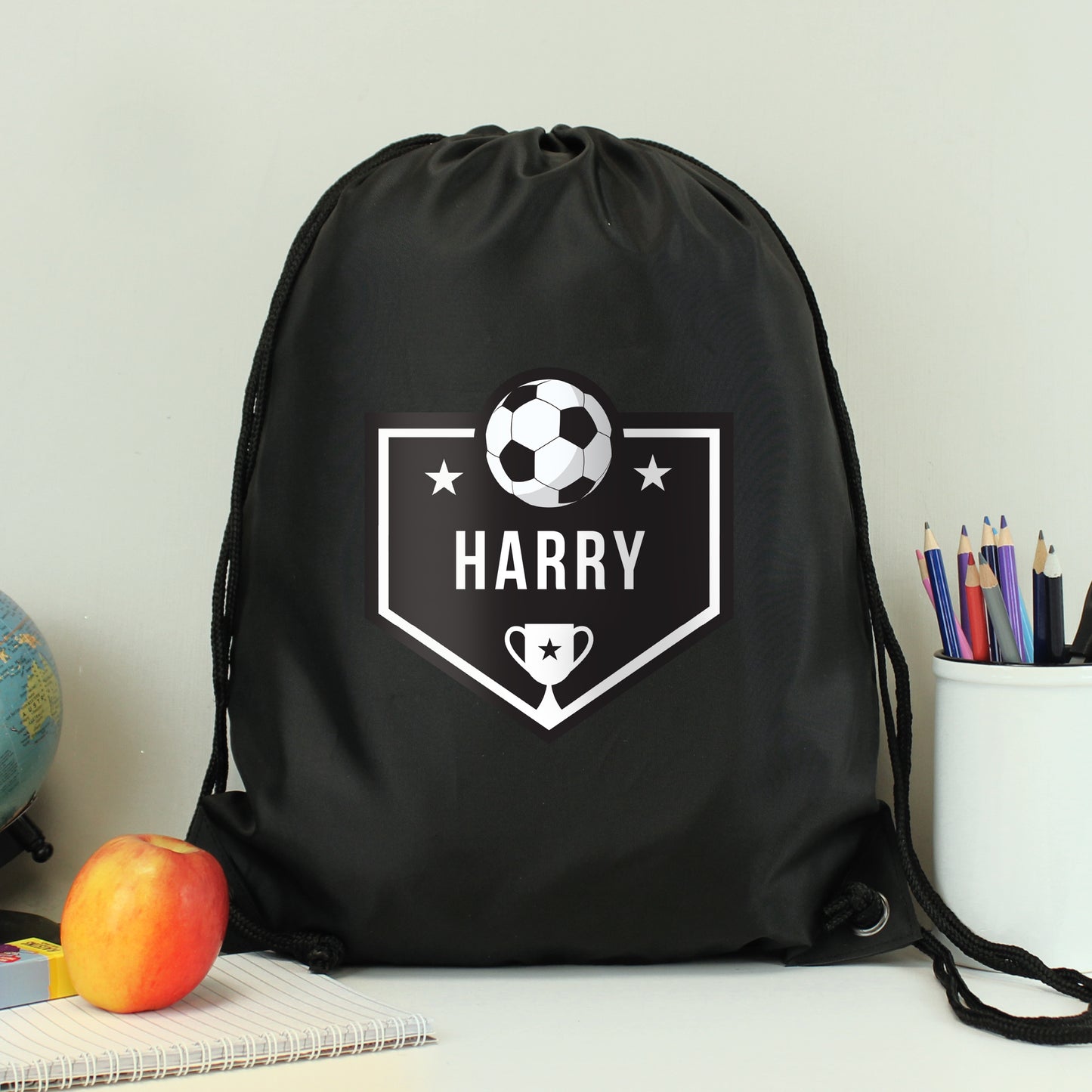 Personalised Football Black Kit Bag