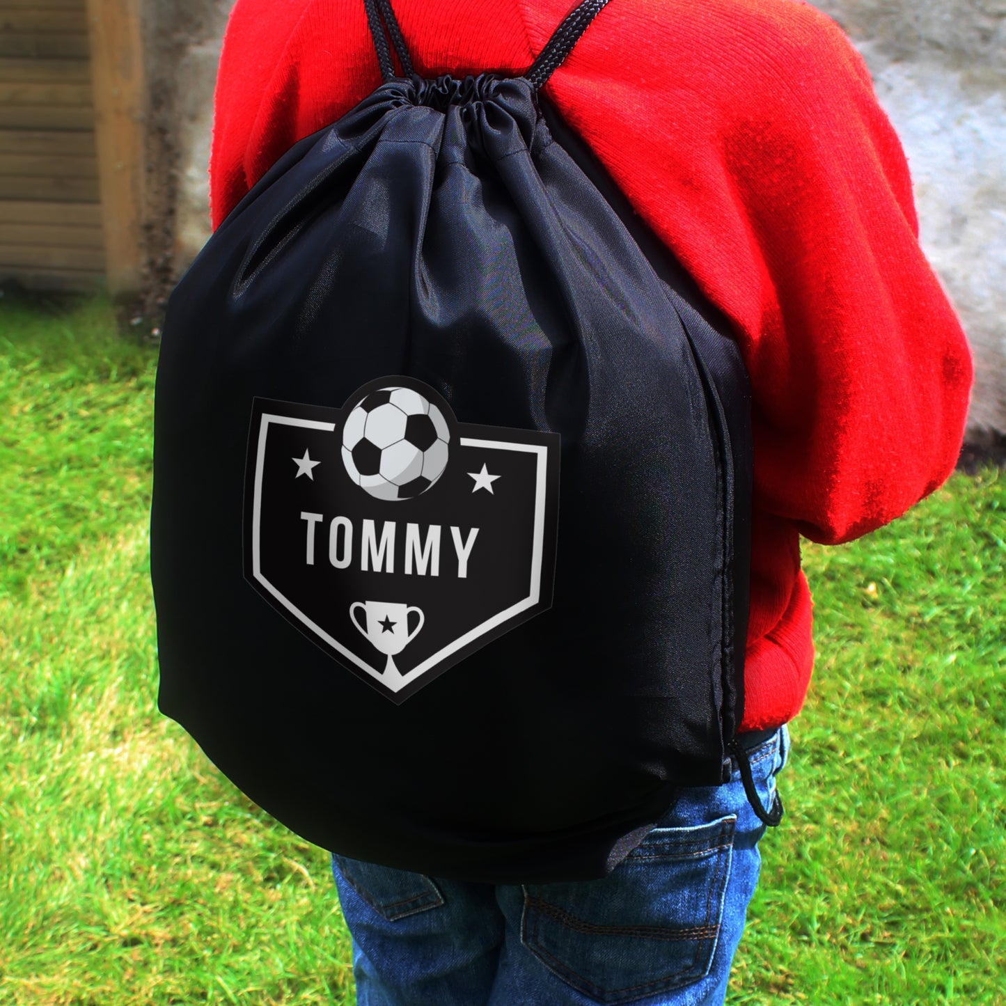 Personalised Football Black Kit Bag