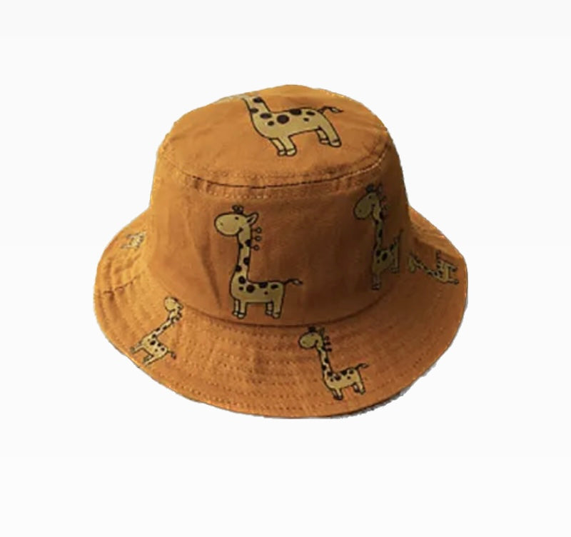 Orange Top Giraffe Bucket Hat