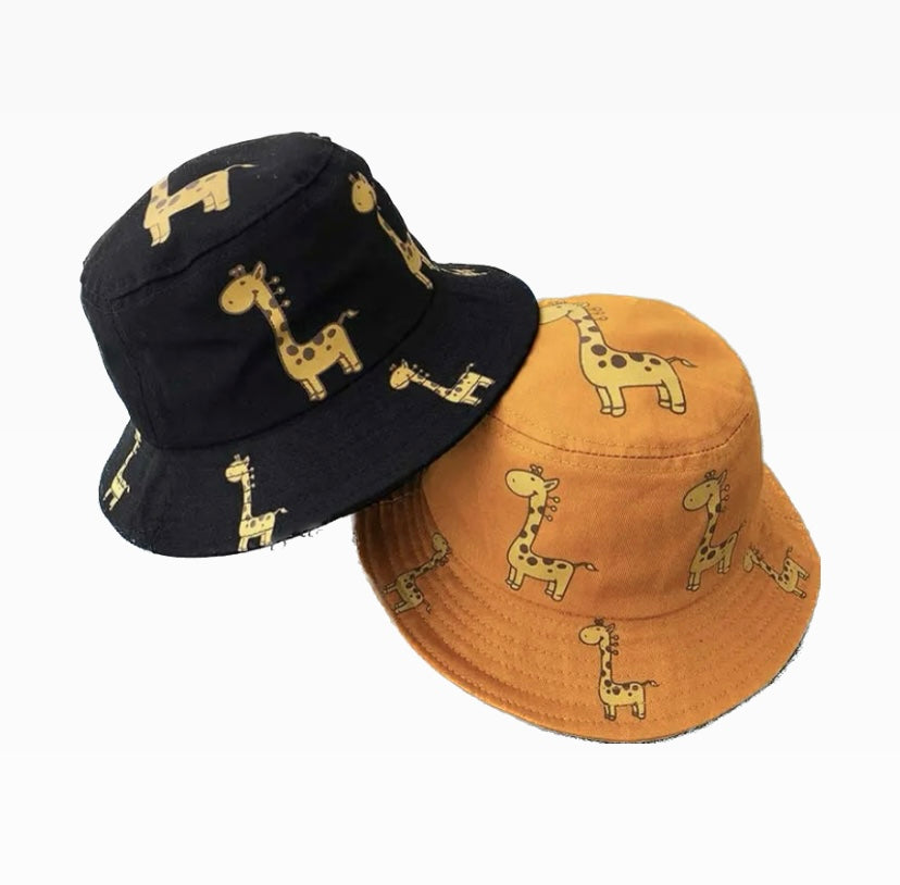 Black and Orange Giraffe Bucket Hat