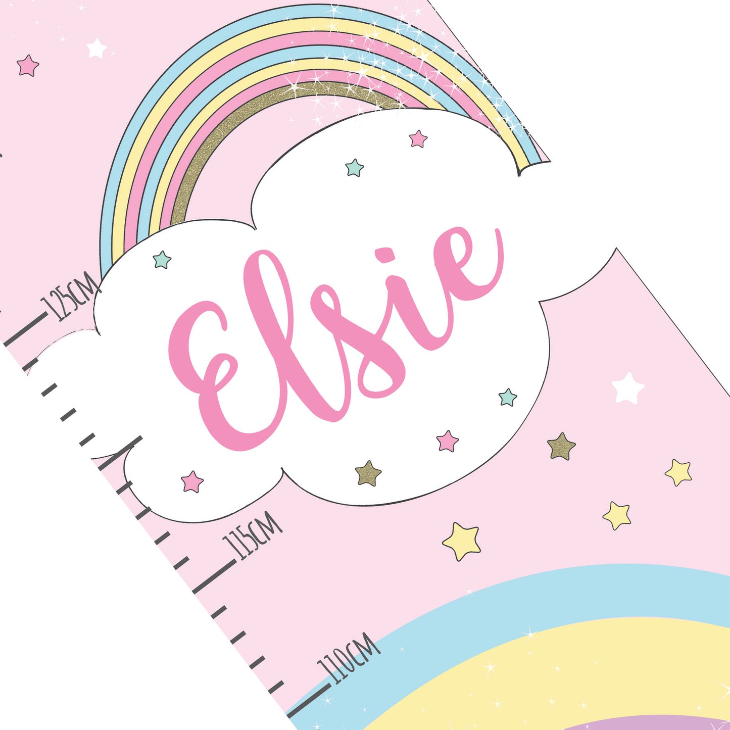 Personalised Baby Unicorn Height Chart