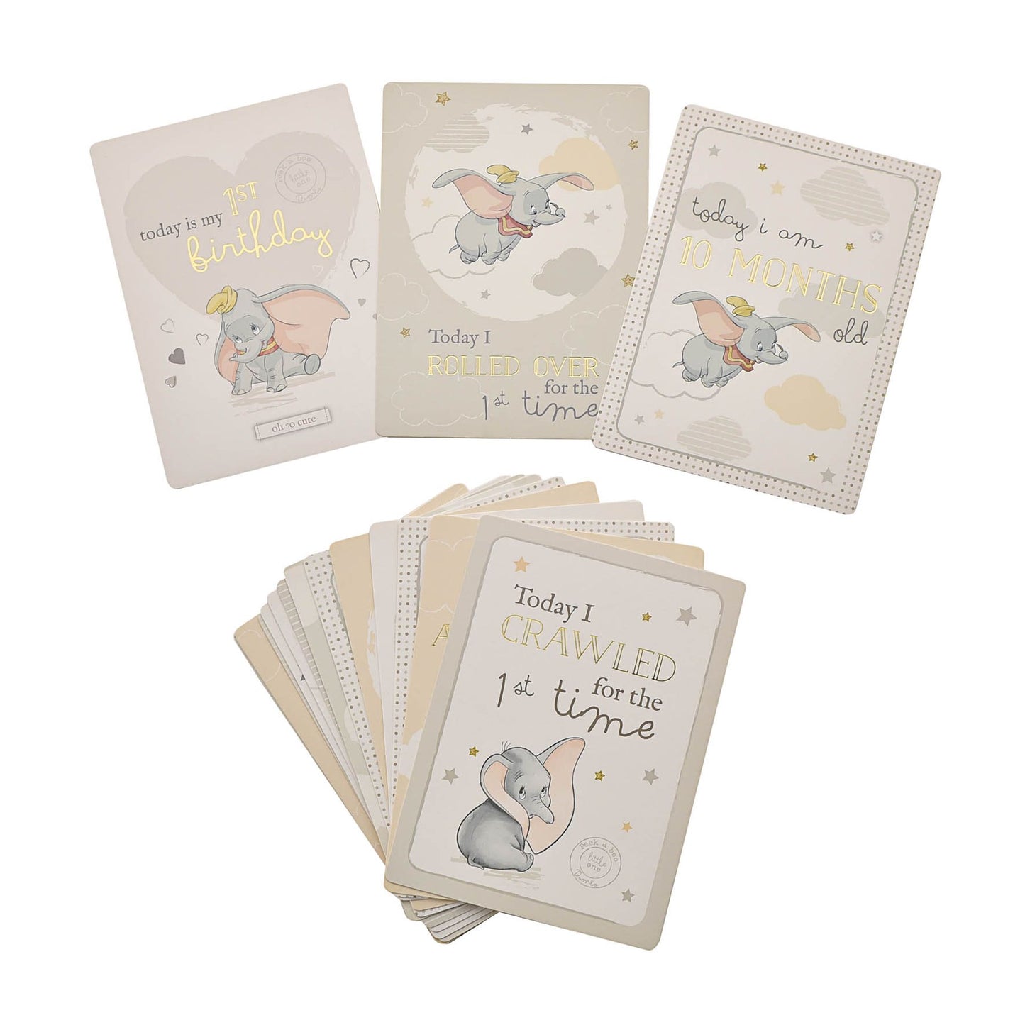 Disney Magical Beginnings Dumbo Milestone Cards Set