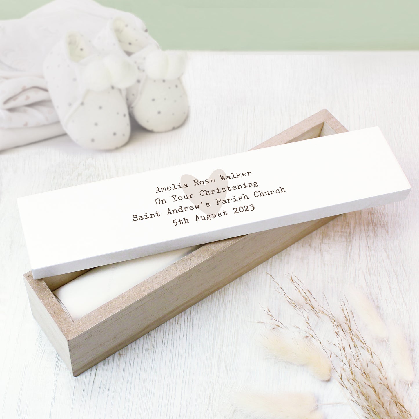 Personalised Heart Wooden Certificate Holder