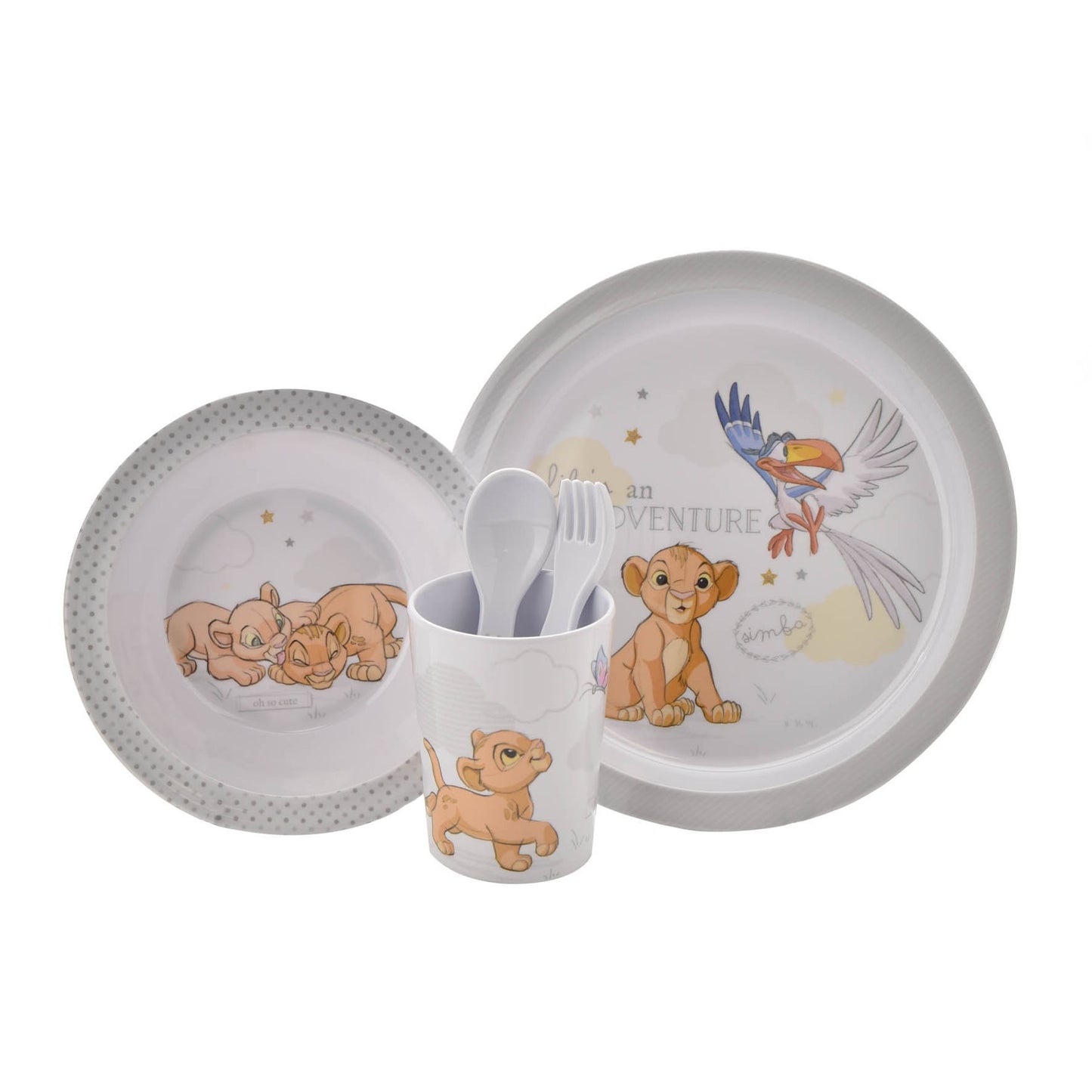 Disney Simba 5-Piece Melamine Crockery Set