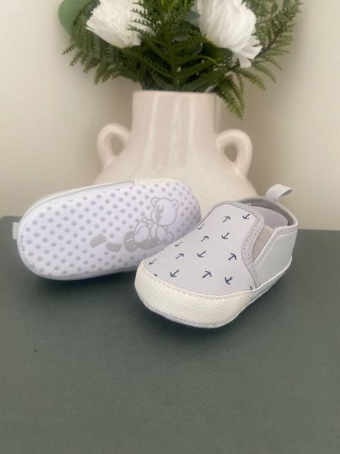 Anchor Print Slip On Baby Shoes bottom