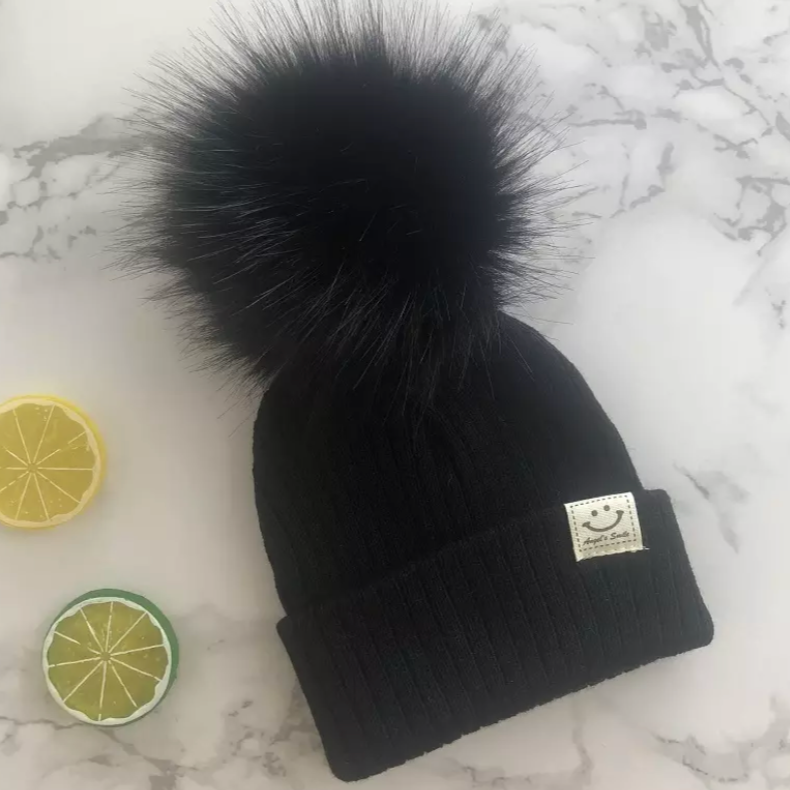 Faux Fur Pompom Hat