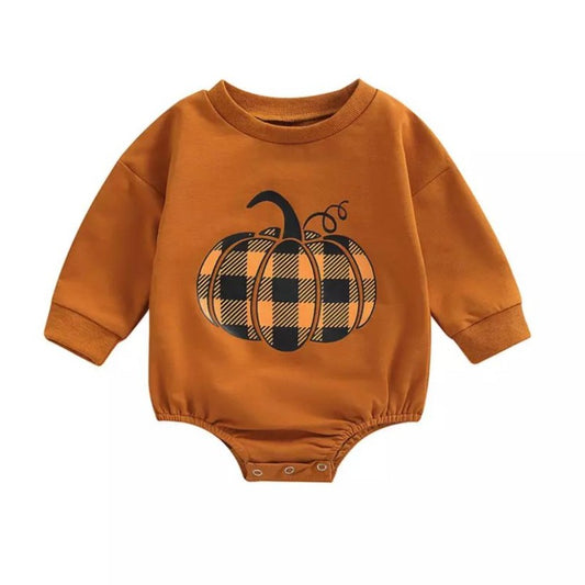 Long Sleeve Pumpkin Romper